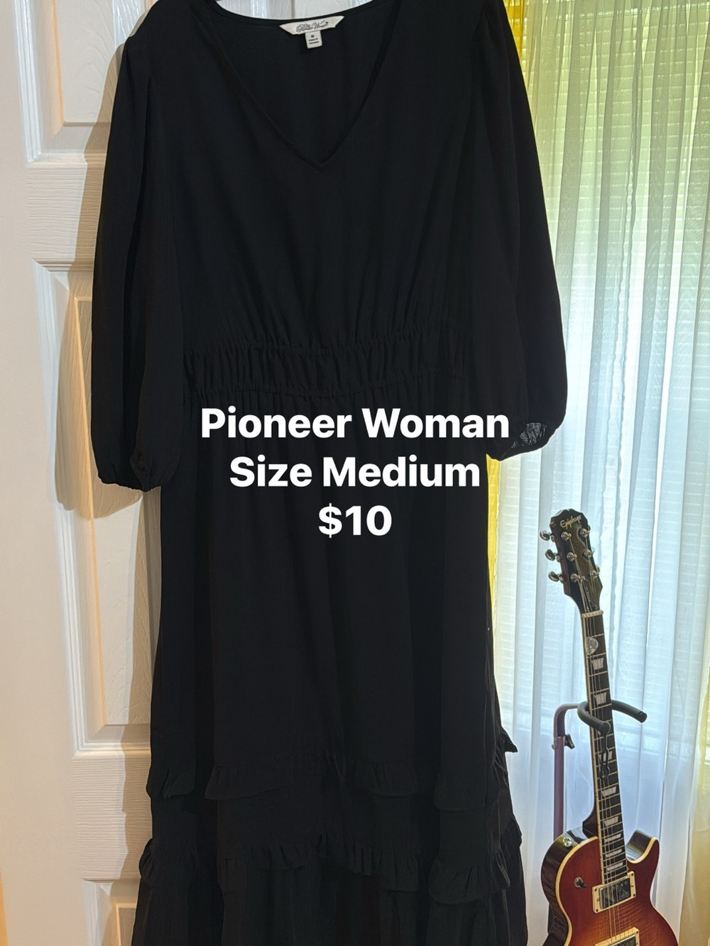The Pioneer Woman Black Midi Dress